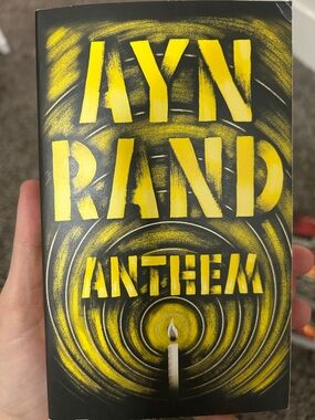 Ayn Rand Anthem Paperback - Bold Yellow & Black Cover